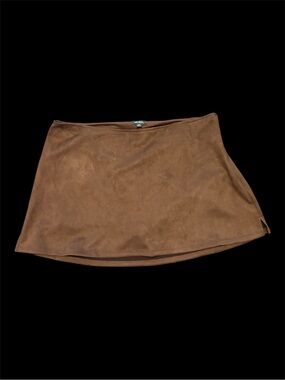 Wild Fable Brown Faux Suede Skort - Size XXL